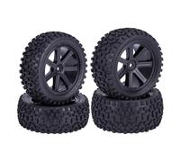 Pneu Caoutchouc RC Compatible avec Wltoys pour Redcat pour HPI pour HSP pour Tamiya pour Traxxas 1/10 Pièces Tout-Terrain Radiocommandées Pneus Avant Arrière Jantes Moyeux Hexagonaux 12 Mm