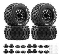 Pneu Caoutchouc RC Pour ARRMA Big For Rock For Granite For Senton Pour VORTEKS 3S Pour Traxxas Pour Slash Pour Stampede MX28 1/10 Pneus 2,8" Adaptateur Hexagonal 12 Mm/14 Mm(Black)