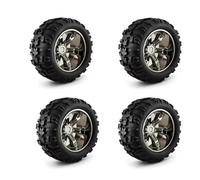 Pneu Caoutchouc RC Pour Arrma Pour Traxxas 1/10 4 Pneus De 150 Mm Pour Buggy Camion Roue 17 Mm Hexagonaux Accessoires Mise À Niveau Pour Voiture RC(Titanium)