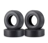 Pneu Caoutchouc RC pour Tamiya 1:14 RC Remorque Tracteur Camion Jantes De Roue Avant Pièces De Rechange 44.5 * 28mm Pneus en Caoutchouc Pneus De Roue