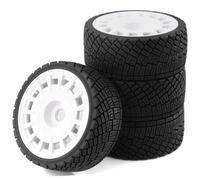 Pneu Caoutchouc RC pour Thunder God pour KM C3 1/7/8 Pneu 17MM Voiture RC Camions Véhicules Tout-Terrain Chenilles Accessoires Mises Niveau Remplacement Réparation(White)