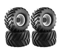 Pneu Caoutchouc RC pour Traxxas pour VXL 2WD pour Hoss 4x4 pour HSP pour HPI pour Tamiya pour Kyosho 1/10 Pneus Jantes ABS Rigides Hexagonales 12 Mm avec Mousse Camion