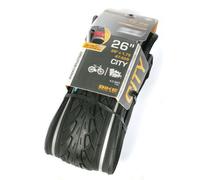Pneu city à tringles souples 26 x 1.75 pouces pour vélo ( Noir et reflex / 26 x 1.75 (47-559) )