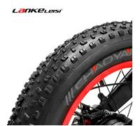 Pneu de neige pour VTT LANKELEISI X2000/X3000 - Noir - 20*4.0 - Résistance forte