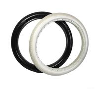 Pneu de rechange solide de 40,6 x 3,5 cm compatible avec les fauteuils roulants et les vélos, construit en caoutchouc haute densité résistant aux ongles et aux objets (gris)