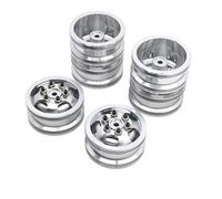 Pneu de roue RC Voiture Compatible Avec WPL C14 C24 B14 B24 B16 Pour MN78 Pour MN99S 4X4 4WD 1/16 1/12 RC, Pièce De Voiture De Camion, Jantes De Moyeu De Roue À Billes En Métal Avec Pneus(Silver)