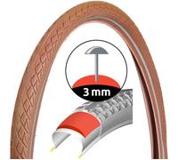 Pneu de vélo marron style rétro 28"" 47-622 increvable