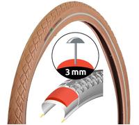 Pneu de vélo marron style rétro 28"" 50-622 increvable