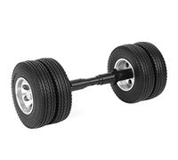 Pneu d'essieu arrière DIY RC Pièce Accessoire Convient pour Tamiya Tractor Trailer 1/14 RC Modèle de Voiture