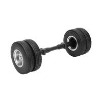 Pneu d'essieu arrière RC en alliage d'aluminium, roue non motorisée pour tracteur-remorque 1/14, surface ondulée de 85 mm