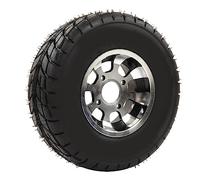 Pneu en Caoutchouc 21x7-10 avec Moyeu, Roues de Montage Intégrées Très Résistantes, Roue de Rechange pour ATV UTV Go Kart Tondeuse à Gazon pour Véhicule Agricole