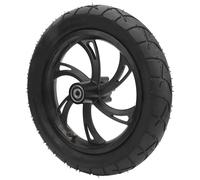 Pneu en caoutchouc de scooter, accessoires de remplacement de pneu Pneu de roue de 12 pouces avec moyeu en alliage de pneu solide pour scooters et autres véhicules électriques