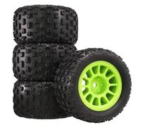 Pneu en Caoutchouc RC 4 pièces 74 mm, 12 mm Hexagonal for Arr-ma 1/18 for Granite Grom for Typhon GROM, pièces de Mise à Niveau for Voiture RC, Accessoires(GRn)