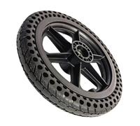 Pneu en caoutchouc solide 12 x 1,5 32,5 pour personnes âgées, scooter électrique et fauteuil roulant, sans chambre à air, conception non pneumatique avec adhérence améliorée, noir, 27,3 x 3,8 cm