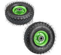 Pneu et roue de remplacement de 10 pouces 4.10/3.50-4, pneu pneumatique avec roulement de 20 mm et moyeu de 2,76", pour diable, brouette, chariot de jardin, chariot à sacs, remorque 8''/2.50-4
