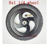 Pneu Gonflé 8x1 1/4 32mm De Largeur Tube Gonflé Avec Moyeu En Alliage D'aluminium, Adapté Au Scooter, Roue De Scooter, Roue Pneumatique 8\