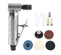 Pneu Grinder Set, 90 e Air Die Grinder with 0.3HP Motor, Right Angle Pneu Grinder for Metalw, Includes 1/4 1/8 Chuck, Tungsten Steel