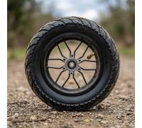 Pneu Massif Caoutchouc Résistant pour usure 6 Pouces Pneu Massif | pour roue pour avant complète, 255x80mm, moyeu alliage aluminium, installation pour rapide, compatible 6 pouces