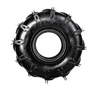 Pneu non gonflable 4.10/3.50-4 pour brouette et outils de jardin, construction solide, supporte de lourdes charges sur des terrains difficiles