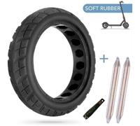 Pneu Plein pour Trottinette Electrique Xiaomi M365 avec 2 Leviers, Remplacement Solide 8 1-2X2 pour Roue Avant-Arrière