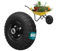 Roue de brouette Sillar 280x82 mm axe 16 mm charge 90 kg pour chariot jardin
