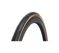 Pneu route continental grand prix tr 700 mm tubeless ready souple 4 ply construction blackchili flancs marrons transparent