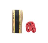 Pneu route vittoria corsa pro speed 700 mm tubetype souple graphene silica compound flancs beiges chambre a air competition latex