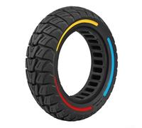 Pneu solide 10 x 3,0 80/65-6 pour trottinette électrique Zero et Vsett 10+, roue de rechange en caoutchouc avec adhérence améliorée pour une conduite fluide, noir