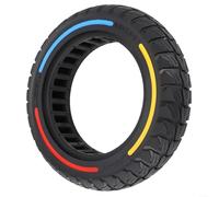 Pneu solide, 24,1 x 6,3 à 15,5 cm, roue de rechange en caoutchouc avec rayures colorées, design anti-crevaison pour scooter électrique NIU KQI3 (couleur)