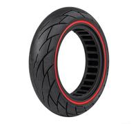 Pneu Solide increvable 10x2,50, sans Entretien, for Scooter Tout-Terrain, adhérence renforcée, for Scooters électriques(Red)