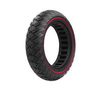 Pneu Tout-terrain Solide 250 X 64, Sans Chambre À Air, Compatible Avec Les Scooters Électriques Xiaomi Mi4 Ultra/NAVEE S65C, Pneus 10 Pouces, Pneus Antidéflagrants 10 X 2,3-6,5(Black red)