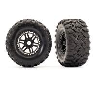 Traxxas 2 pneus + Jantes Noires Tout Terrain 2.8" Maxx TRX8972