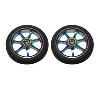 Pneu Trotinette Electrique,Roue Trottinette Electr Roues de Trottinette 120 mm en polyuréthane 88A avec roulements et Noyau Aluminium, pièces Rechange Accessoires, 2(PVD)