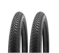 Pneu vélo - Mixte - 16 X 1.75"" - Nylon - Noir - Lot de 2