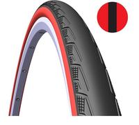 PNEU VELO ROUTE 700X23 NOIR FLANC ROUGE 25TPI 23-622 vélo course fixie singlespeed 700 x 23c