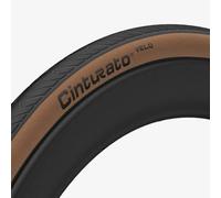 Pneu vélo route Cinturato Pirelli 700 Tubeless Compatible ( Noir/Marron / 700 x 28C (28-622) )