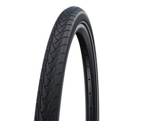 Pneu VTC urbain Schwalbe Marathon Plus 700x28C noir TR flanc réfléchissant