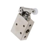 Pneumatic 2 Position 5 Way Spring Push Button Air Valve TAC2-41P Pneumatic ON/OFF Switch Mechanical Valve NWPNLXEA(TAC2-41P-34C,With 12mm Fitting)
