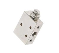 Pneumatic 2 Position 5 Way Spring Push Button Air Valve TAC2-41P Pneumatic ON/OFF Switch Mechanical Valve NWPNLXEA(TAC2-41P,No Fittings)