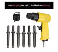 Pneumatic Air Rivet Hammer Professional Hand Held Half Tube Rivets/fixed Rivets Round Head Nails Riveter M3 M4 M5 M6 Pour de nombreux supports(6pcs full set)