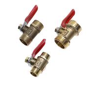 Pneumatic Brass 1/4'' 3/8'' 1/2'' Male-Male BSPT Threaded Shut off Ball Valves for Air Water Oil NWPNLXEA(1/2")