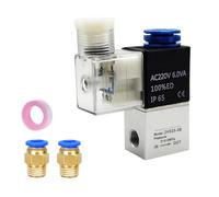 Pneumatic Control NC Valve Air Solenoid Valves 2V025-08 2 Position 2 Port 1/4" Normally Closed DC12V 24V AC110V 220V(2V025-08 and PC4-02,DC24V)