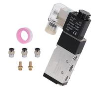 Pneumatic Electric Solenoid Valve 5 Way 2 Position Control Air Gas Magnetic 4V210-08 12V 24V 220V Coil Volt(4V210-08 w PC12-02,DC24V)