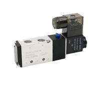 Pneumatic Electric Solenoid Valve, 5 Way, 2 Position Control, Air Gas, Magnetic Coil, 4V210-08, 12V, 24V, 220V(4V210-08 w PC4-02,DC12V)