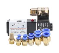 Pneumatic Fittings 3 Way 2 Position Air Directional Control Solenoid Valve 3V210-08 DC12V DC24V AC110V AC220V Muffler(ONLY 3V210-08,DC 12V)