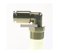 Pneumatic Nickel Brass ELbow Push In Connector Union Quick Release Air Fitting Plumbing 1/4" Male to Fit Tube O/D 14mm