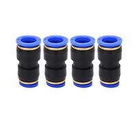 Pneumatic Quick Release Connectors 4Pcs | 4 / 7in & 2 / 5in Straight Push Fittings | 360° Rotation for Pneumatic Lines/Machinery/Automation | 1.32Mpa Pressure, 0-60°C