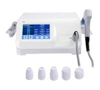 Pneumatic Shock Wave Therapy Device, Deep Muscle Massager, 5 Adjustable Heads, Intensity: 0.5 to 8 Bars, Frequency: 1-20Hz, for Pain Relief