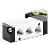 Pneumatic Solenoid Valve 4V110-06 Manifold Stations Multi-way Combination DC12V 24V AC220V 5 Port 2 Position Solenoid Valves(5 Row 4mm fitting,AC220V)