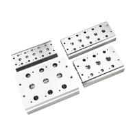 Pneumatic Solenoid Valve Plate Base 2 3 4 8 Port Manifold For Valves 4V110-06 4v210-06 4V220-08 4V320 Types 100M(1F,100M)
